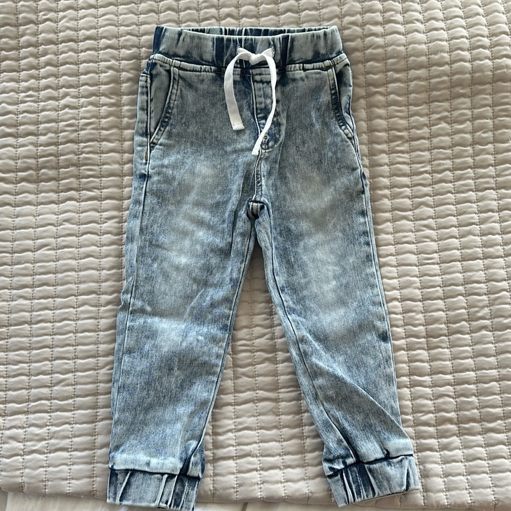 George hats denim acid washed joggers size 3/4t